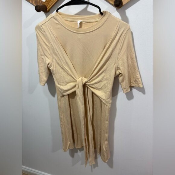 Lululemon Cotton Wrap-Front T-Shirt Dress - Picture 3 of 9